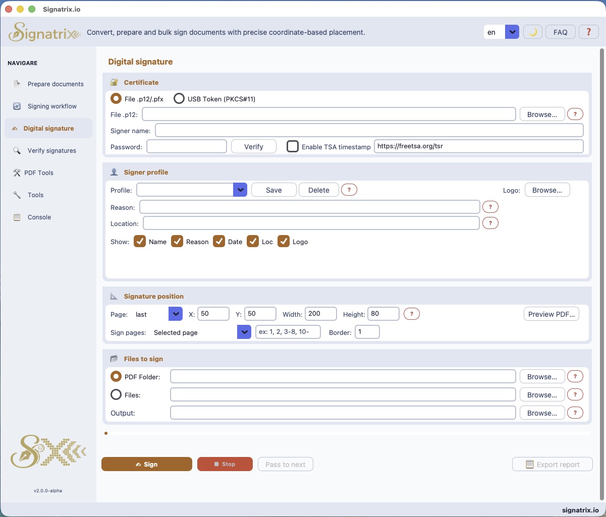 Signatrix — Digital signature light